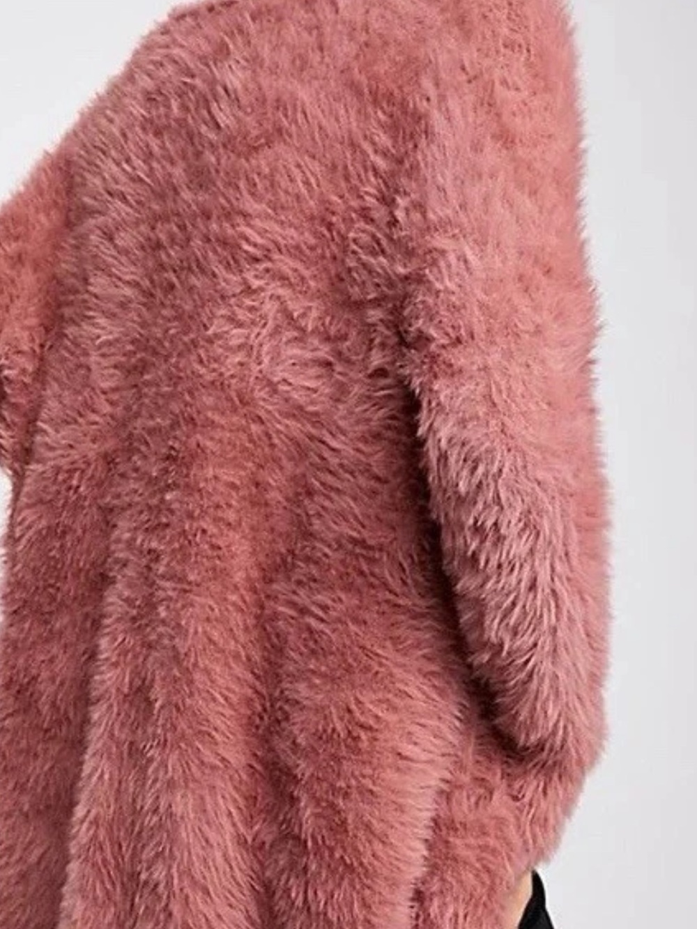 aerie Plush Open-Front Cardigan Sweater in Dusty Rose medium free people - Picture 3 of 13